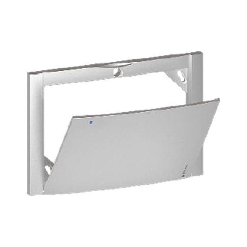 Placca di copertura con sportello magnetico 135x90 mm bianca teco