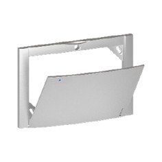 Placca di copertura con sportello magnetico 135x90 mm bianca teco