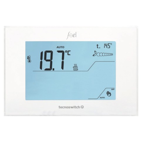 Termostato ambiente digitale feel bianco tecno switch