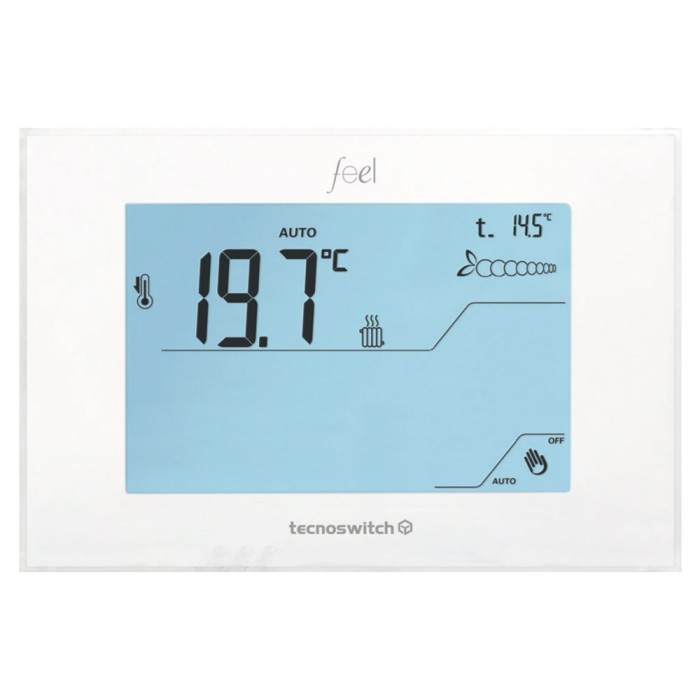 Termostato ambiente digitale feel bianco tecno switch