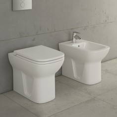 Sanitari filomuro bianco lucido con sedile s20 vitra