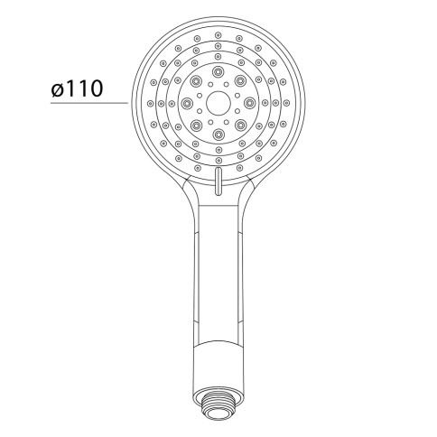 Doccetta 3 getti anticalcare in abs tempesta 110 tonda grohe