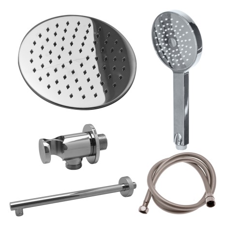 Set doccia con soffione tondo 25 cm cromato