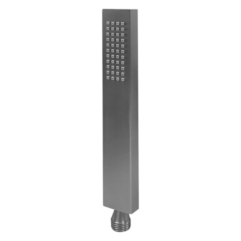 Doccetta 1 getto anticalcare in acciaio iron quadro nickel