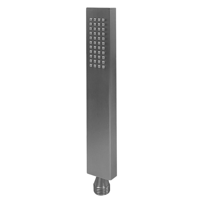 Doccetta 1 getto anticalcare in acciaio iron quadro nickel