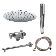 Set doccia con soffione tondo estraslim 20 cm cromato