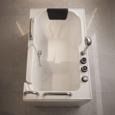 Vasca da bagno per anziani installazione a sinistra