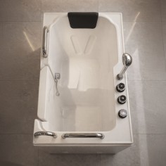 Vasca da bagno per anziani installazione a sinistra