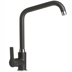 Miscelatore rubinetto per lavello cucina a bocca alta khuga gaboli nero opaco