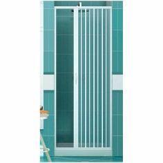 Box porta doccia a soffietto riducibile 140 cm anta ad apertura laterale in acrilico radu
