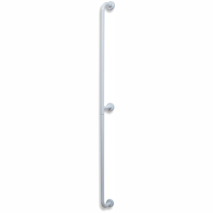 Corrimano di sicurezza verticale in acciaio verniciato bianco 160 cm