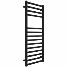 Termoarredo scaldasalviette a tubi quadri nero opaco 1200x500 interasse 470 square