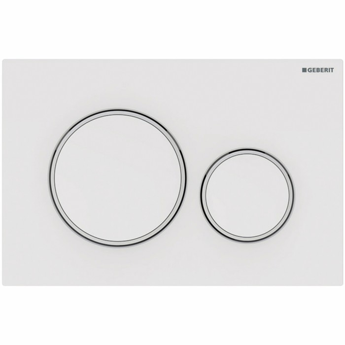 Placca di comando sigma20 geberit bianco opaco/bianco/bianco opaco