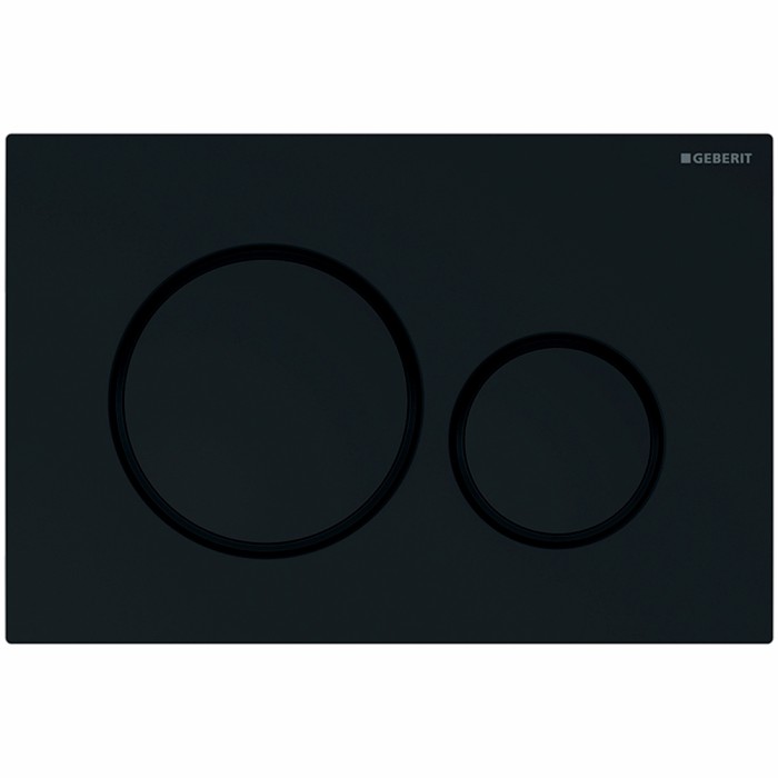 Placca per cassetta di scarico ad incasso sigma sigma20 nera/nera opaca/nera geberit