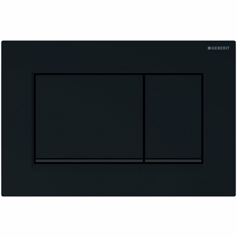 Placca per cassetta di scarico ad incasso sigma sigma30 nera/nera opaca/nera geberit