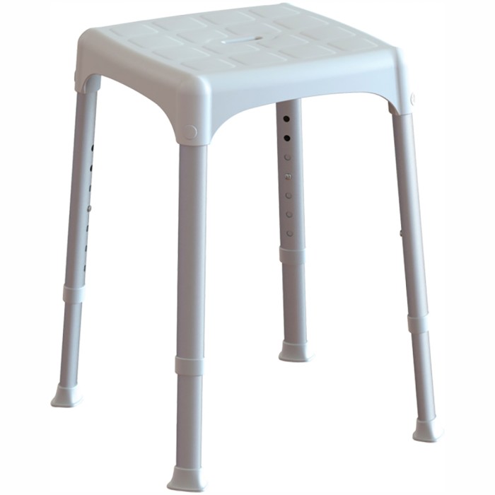 Sgabello seggiolino da bagno quadrato regolabile