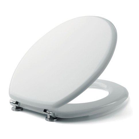 Sedile copriwater wc universale in mdf bianco pegaso metaform