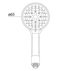 Doccetta 3 getti anticalcare in abs